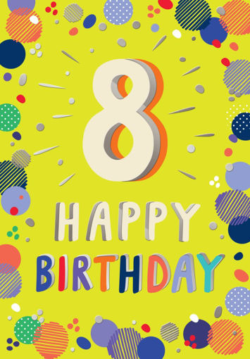 Picture of 8 HAPPY BIRTHDAY CARD